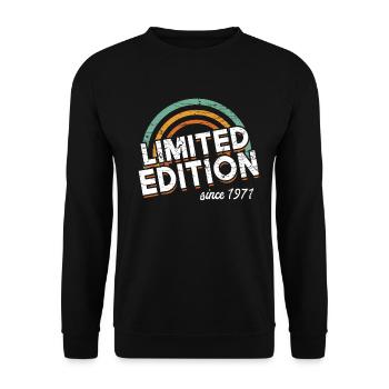 Birthday Original 1971 Vintage Gift Idea - Unisex Sweatshirt - black - Front - Alina (178cm) & Michal (187cm)