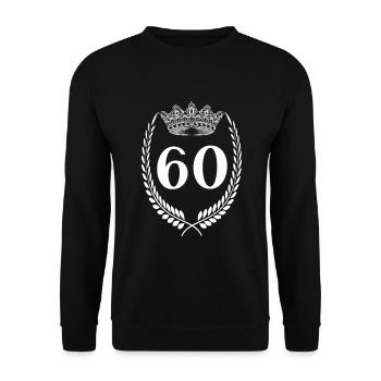 60e anniversaire Numéro anniversaire 60 - Sweat-shirt Unisexe - noir - Devant - Alina (178cm) & Michal (187cm)
