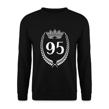 95e anniversaire Numéro anniversaire 95 - Sweat-shirt Unisexe - noir - Devant - Alina (178cm) & Michal (187cm)