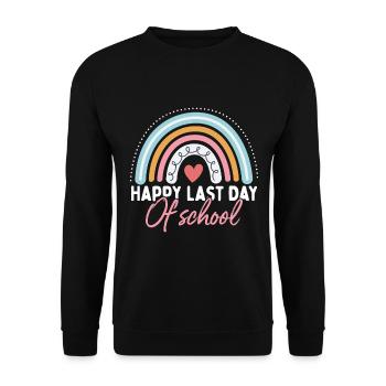 Happy Last Day School Teacher Student Graduation - Unisex Sweatshirt - black - Front - Alina (178cm) & Michal (187cm)