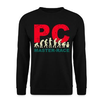 PC Master-race Funny Evolution Graphics pour les joueurs - Sweat-shirt Unisexe - noir - Devant - Alina (178cm) & Michal (187cm)