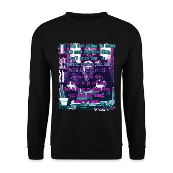 Eastern Philosophy Quotes Zen Buddhism - Unisex Sweatshirt - black - Front - Alina (178cm) & Michal (187cm)