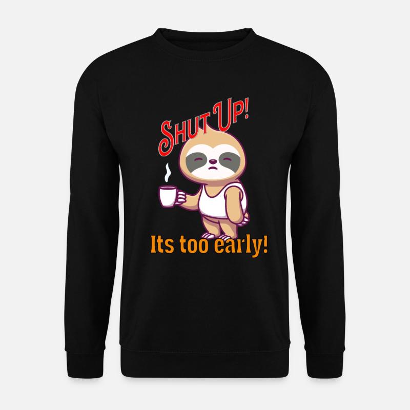 faultier fun motiv - Unisex Pullover - Schwarz
