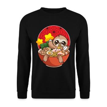 Lazy Kawaii Manger Ramen Japon - Sweat-shirt Unisexe - noir - Devant - Alina (178cm) & Michal (187cm)