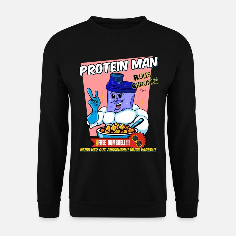 Protein-Man - Unisex Pullover - Schwarz