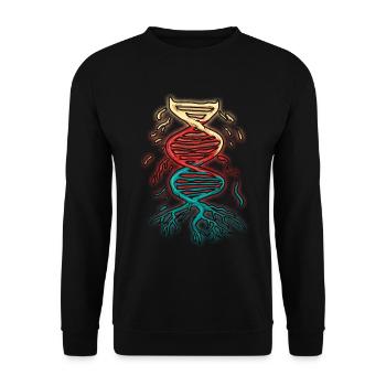 DNA Strand Sequence Biology Sciences - Unisex Sweatshirt - black - Front - Alina (178cm) & Michal (187cm)