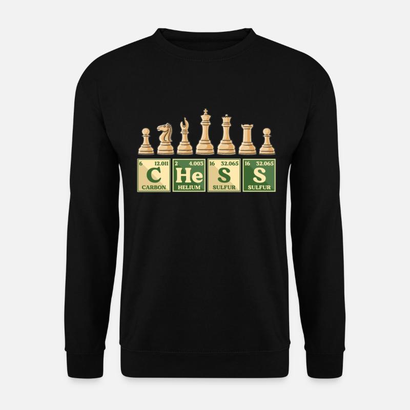 Chess Lovers Periodensystem Symbole - Unisex Pullover - Schwarz