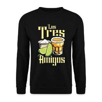Los Tres Amigos Tequila Mexico Fiesta - Unisex Sweatshirt - black - Front - Alina (178cm) & Michal (187cm)