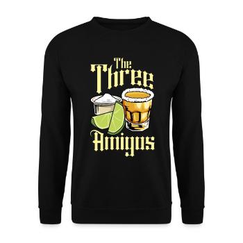 Los Tres Amigos Tequila Mexico Fiesta - Unisex Sweatshirt - black - Front - Alina (178cm) & Michal (187cm)