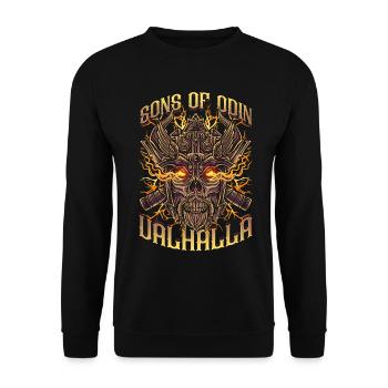 Sons of Odin Valhala Pride Viking Sons - Unisex Sweatshirt - black - Front - Alina (178cm) & Michal (187cm)