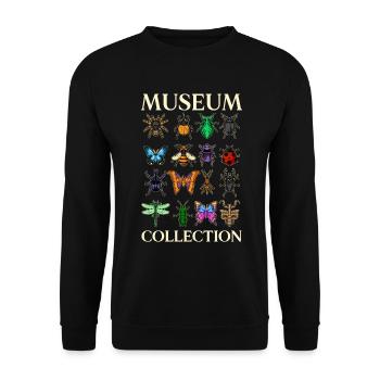 Collection du Musée des insectes et des papillons - Sweat-shirt Unisexe - noir - Devant - Alina (178cm) & Michal (187cm)
