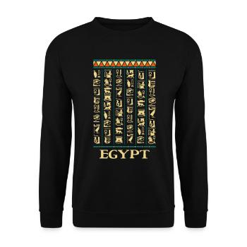 Hieroglyphics Pyramids Ancient Egypt - Unisex Sweatshirt - black - Front - Alina (178cm) & Michal (187cm)