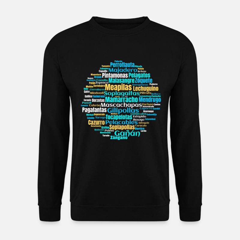 Beleidigungen im kastilischen Spanisch - Unisex Pullover - Schwarz