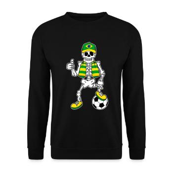 Skeleton Brésil Football Amateur - Sweat-shirt Unisexe - noir - Devant - Alina (178cm) & Michal (187cm)