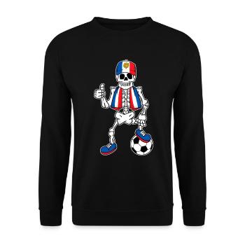 Skeleton France Amateur Football - Unisex Sweatshirt - black - Front - Alina (178cm) & Michal (187cm)