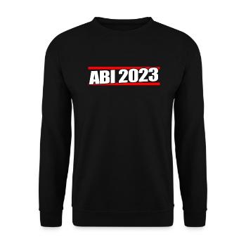 ABI 2023 Abitur 2023 Geschenkidee Abschlussklasse - Unisex Pullover - Schwarz - Vorne - Alina (178cm) & Michal (187cm)