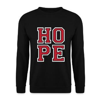 Hope - Unisex Sweatshirt - black - Front - Alina (178cm) & Michal (187cm)