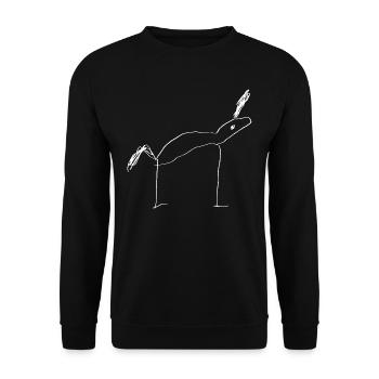 Einhorn - Unisex Pullover - Schwarz - Vorne - Alina (178cm) & Michal (187cm)