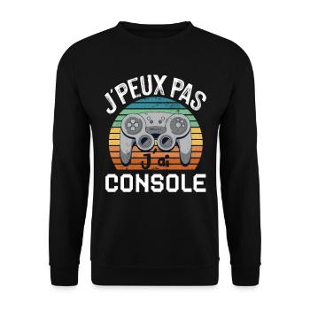 J'Peux Pas J'ai Console Gaming Ado Gamer - Sweat-shirt Unisexe - noir - Devant - Alina (178cm) & Michal (187cm)