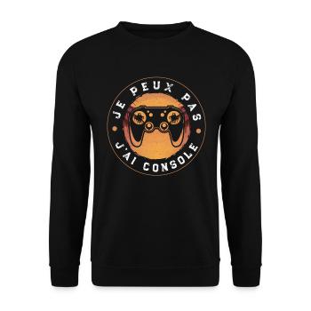 Je Peux Pas J'ai Console - Sweat-shirt Unisexe - noir - Devant - Alina (178cm) & Michal (187cm)