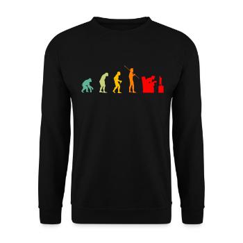 Gamer Evolution Geschenkidee für Videospiele - Unisex Pullover - Schwarz - Vorne - Alina (178cm) & Michal (187cm)