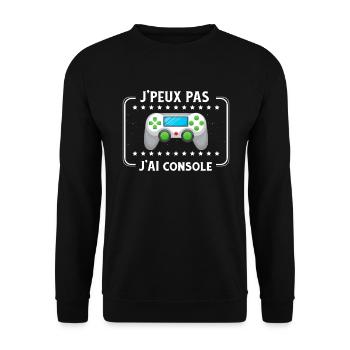 J'Peux Pas J'ai Console Gaming Ado Gamer - Sweat-shirt Unisexe - noir - Devant - Alina (178cm) & Michal (187cm)