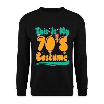 Tenue des années 70 pour femmes et hommes - Sweat-shirt Unisexe - noir - Devant - Alina (178cm) & Michal (187cm)