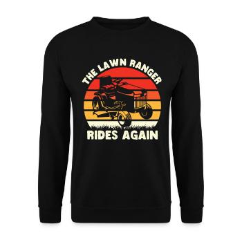 Le Lawn Ranger Rides Again Shirt Lawn - Sweat-shirt Unisexe - noir - Devant - Alina (178cm) & Michal (187cm)