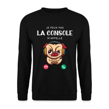 Humour Gamer Ado Joueur De Console cadeau - Sweat-shirt Unisexe - noir - Devant - Alina (178cm) & Michal (187cm)