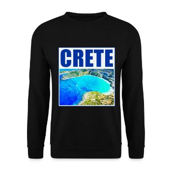 Kreta Elafonisi Traumstrand roter Sand - Unisex Pullover - Schwarz - Vorne - Alina (178cm) & Michal (187cm)