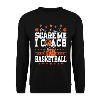 Tu ne me fais pas peur J’entraîne le basketball - Sweat-shirt Unisexe - noir - Devant - Alina (178cm) & Michal (187cm)