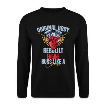 Chirurgie Opération de récupération comme un charme - Sweat-shirt Unisexe - noir - Devant - Alina (178cm) & Michal (187cm)