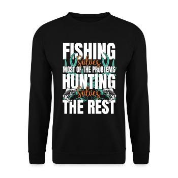 Résoudre la plupart des problèmes de pêche amusante - Sweat-shirt Unisexe - noir - Devant - Alina (178cm) & Michal (187cm)