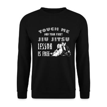 Votre première leçon de Jiu Jitsu est un plaisir gratuit - Sweat-shirt Unisexe - noir - Devant - Alina (178cm) & Michal (187cm)