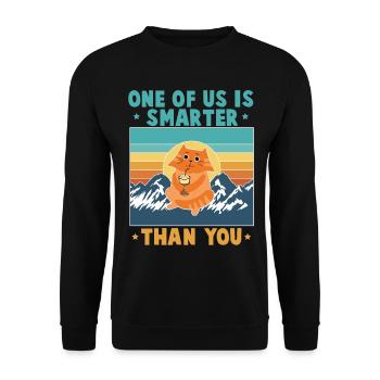 L’un de nous est plus intelligent que vous - Sweat-shirt Unisexe - noir - Devant - Alina (178cm) & Michal (187cm)