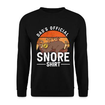 Dads official snore shirt - Unisex Sweatshirt - black - Front - Alina (178cm) & Michal (187cm)