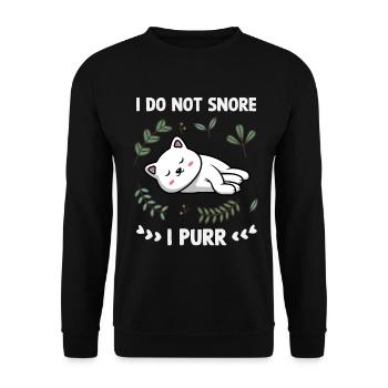 Je ne ronfle pas, je ronronne - Sweat-shirt Unisexe - noir - Devant - Alina (178cm) & Michal (187cm)