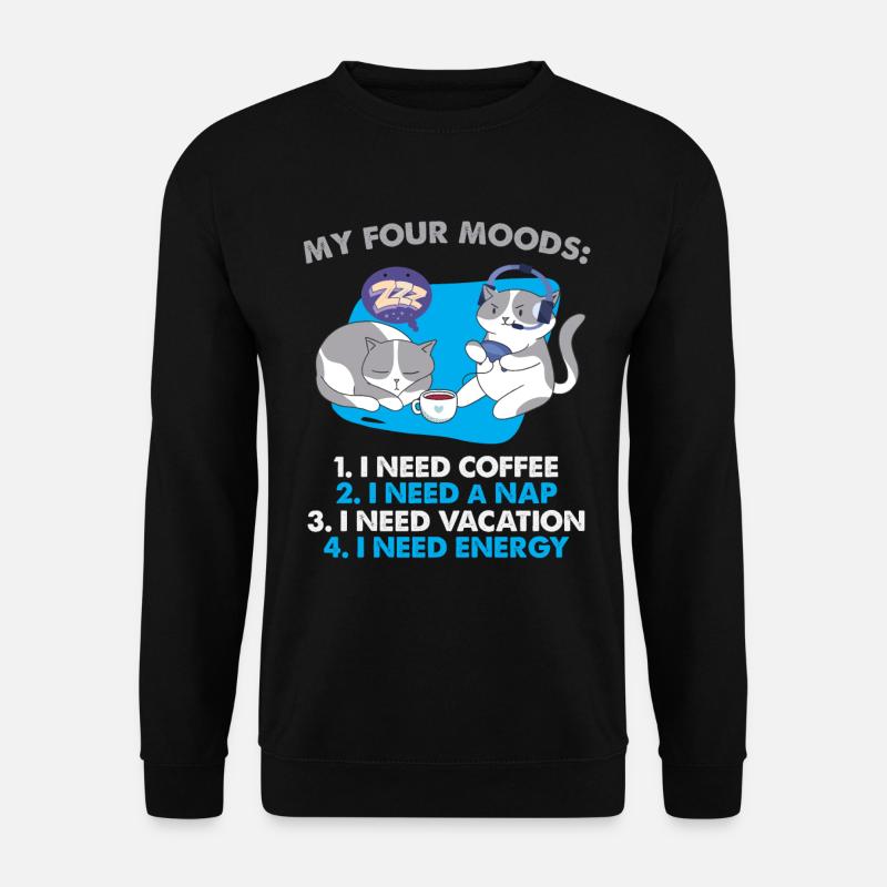 Mode matin: café - Sweat-shirt Unisexe - noir