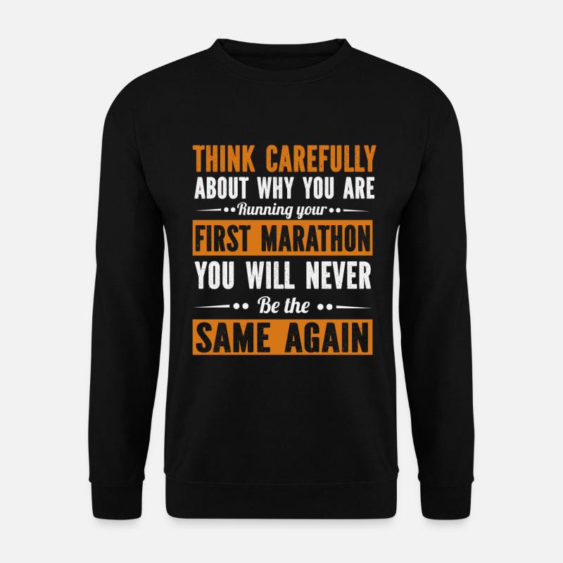First Marathon - Unisex Pullover - Schwarz