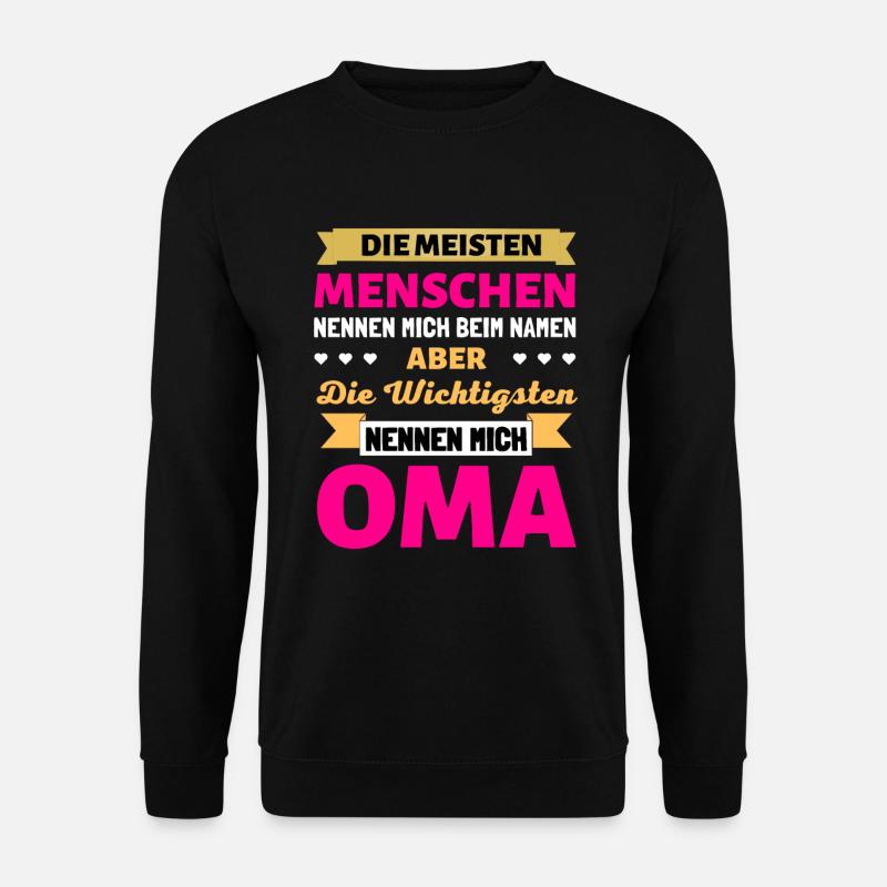 Oma Geschenk zum Geburtstag - Omi ist die beste - Unisex Pullover - Schwarz