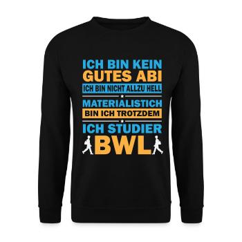 Ich bin kein gutes Abi - Unisex Pullover - Schwarz - Vorne - Alina (178cm) & Michal (187cm)