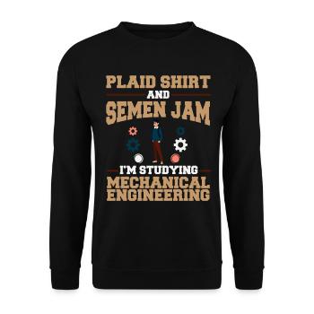 Étudiants en génie mécanique Cadeaux étudiants - Sweat-shirt Unisexe - noir - Devant - Alina (178cm) & Michal (187cm)