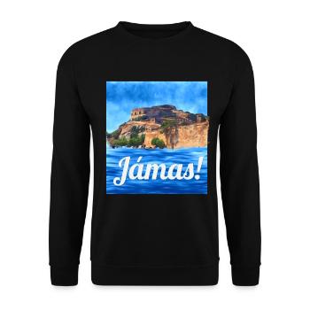 Cheers in Greek - Unisex Sweatshirt - black - Front - Alina (178cm) & Michal (187cm)