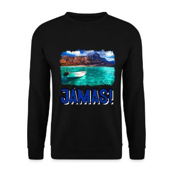 Cheers in Greek - Unisex Sweatshirt - black - Front - Alina (178cm) & Michal (187cm)