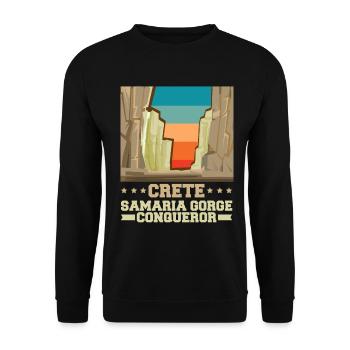 Crete - Unisex Pullover - Schwarz - Vorne - Alina (178cm) & Michal (187cm)