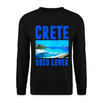 Crete Ouzo lover - Unisex Pullover - Schwarz - Vorne - Alina (178cm) & Michal (187cm)