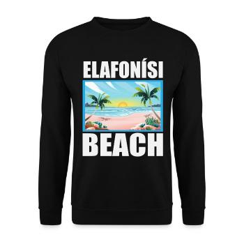 Elafonisi Beach - Unisex Sweatshirt - black - Front - Alina (178cm) & Michal (187cm)