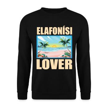 Elafonisi Lover - Unisex Sweatshirt - black - Front - Alina (178cm) & Michal (187cm)