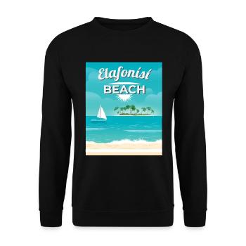 Elafonisi Beach - Unisex Sweatshirt - black - Front - Alina (178cm) & Michal (187cm)