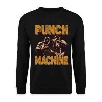 Machine à poinçonner - Sweat-shirt Unisexe - noir - Devant - Alina (178cm) & Michal (187cm)